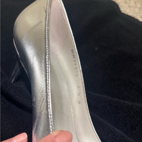 Stuart Weitzman Silver Heels - Picture 8 of 9